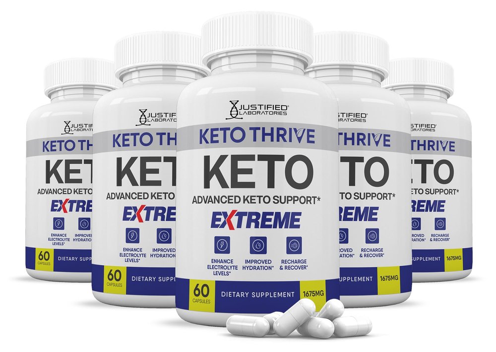 (5 Pack) Keto Thrive Keto ACV Extreme Pills 1675MG Keto Support Blend Capsule Alternative Keto ACV Gummies Formulated Apple Cider Vinegar Extra Virgin Olive Oil Powder Green Tea Leaf 300 Capsules