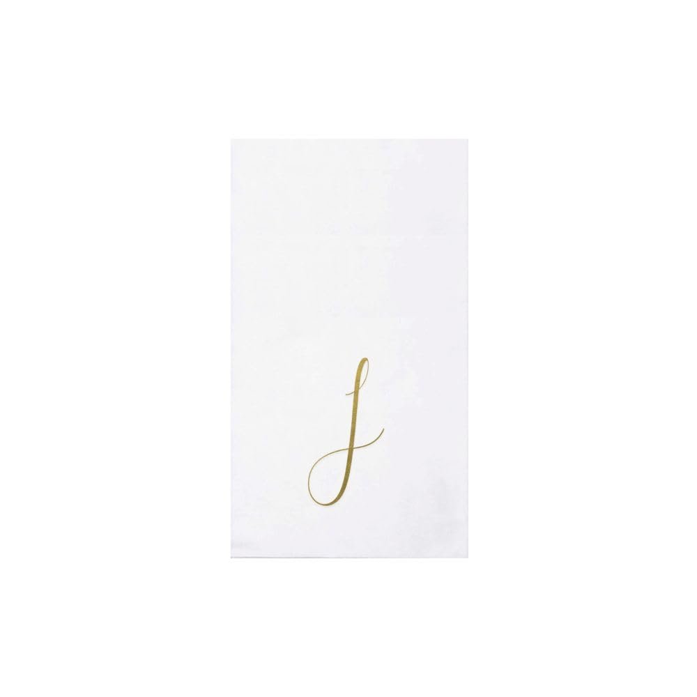 Papersoft Napkins Monogram Guest Towels - J