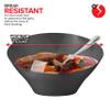 54oz Black Plastic Serving Bowls (4 Pack) Large Disposable Snack Bowl Candy Dishes, Buffet Containers, Chips, Popcorn, Snacks, Punch, Salad Bar, Parties, Office Desk, Bridal Shower, Party Supplies view 4