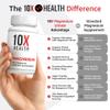 10X Health Magnesium Supplements - High-Absorption Magnesium Citrate for Sleep, Muscle & Nerve Support, Cardiovascular & Heart Health - 60 Capsules view 4