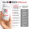 10X Health 5-MTHF Methylfolate - Methylated Folate & Magnesium for Brain, Heart Health, DNA & Neurotransmitter Synthesis - Bioavailable Methyl Folate Supplement - Methylfolate Supplement 60 Capsules view 4