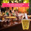 Cloverjoyed Disposable Plastic Wedding Shot Glasses, 200 Pack, 'We Tied the Knot Now Take a Shot' with Ring Design, Perfect for Weddings, Bridal Showers, Engagement Parties view 3