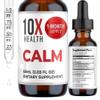 10X Health Calm L Theanine Supplement Liquid Drops - 100mg L'Theanine Drops & 100mg GABA Supplements to Support Nerves, Calm & Stress - Natural Flavor 2.03 Fl oz. view 1