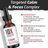 10X Health Calm L Theanine Supplement Liquid Drops - 100mg L'Theanine Drops & 100mg GABA Supplements to Support Nerves, Calm & Stress - Natural Flavor 2.03 Fl oz. view 3