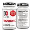 10X Health Probiotics for Men - 60 Capsules Immune Support Supplement & Probiotics for Digestive Health with Lactobacillus Rhamnosus, Acidophilus & Bifidobacterium Probiotic for Gut Health view 1