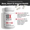 10X Health Vitamin D3 5000 IU & K2 MK7 - Menaquinone 7, High-Potency D3 K2 Vitamin Supplement for Bone Health, Heart and Teeth - 125 mcg Vitamin D & 90 mcg Vitamin K2-60 Capsules view 3