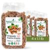 Food to Live - Organic Farro Farfalle Pasta, 1.1 lb (Pack of 4) - Italian Whole Wheat and Non-GMO Bow-tie Pasta, Single Ingredient, No Additives view 1