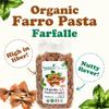 Food to Live - Organic Farro Farfalle Pasta, 1.1 lb (Pack of 16) - Italian Whole Wheat and Non-GMO Bow-tie Pasta, Single Ingredient view 4