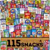 CRAVEBOX Snack and Candy Box (115 Count) Valentines Care Package Bundle Assortment Gift Basket Adults Kids Variety Pack Boyfriend Birthday Office College Gourmet Teen - College Back to School view 1
