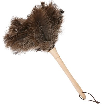 Daieeparty Ostrich Duster Fluffy Natural Feather Dusters with Wooden Handle Cleaning Supplies for Home Office Car (1, 16inch)