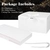 JarThenaAMCS 20Pcs White Gift Boxes with Lids Ribbons 8 x 8 x 4 Inch Bridesmaid Proposal Box with 100pcs Glue Points for Wedding Packaging Present Birthday Craft Snack Holiday Party Favors view 3