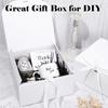 JarThenaAMCS 20Pcs White Gift Boxes with Lids Ribbons 8 x 8 x 4 Inch Bridesmaid Proposal Box with 100pcs Glue Points for Wedding Packaging Present Birthday Craft Snack Holiday Party Favors view 4