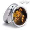 Pill Box Round Pill Case Pill Organizer with 3 Compartment Acorns and Leaves Pill Cases for Travel Waterproof Medicine Organizer Box Travel Pillbox Pill Containers Vitamin Organizer view 2