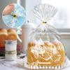 90 PCS 11"x 14" Bread Loaf Packing Bags with Bottom Gusset and Ties Clear Cello Cellophane bags Printed Bread Bags view 3