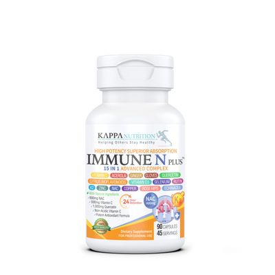(90 Capsules), NAC 600mg, Quercetin 1,000mg, Vitamin C 500mg, Zinc 50mg, Vitamin D3 5,000iu, Selenium, Copper, Acerola, Ginger, Rutin, Citrus Bioflavonoids, Rose Hips, Echinacea, Immune N Plus 15 in 1