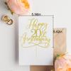 Bekaterea Golden Glitter Happy 20th Anniversary Cake Toppers - Wedding & Company Anniversary Party Decorations, Birthday Party Decorations Supplies view 3