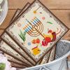 24Pcs Rosh Hashanah Napkins,Disposable Paper Napkins for Party Supplies,Shana Tova High Holy Day Hand Towel Happy Rosh Hashanah Napkins for The Jewish New Year Party Home Kitchen Decorations (Beige) view 4
