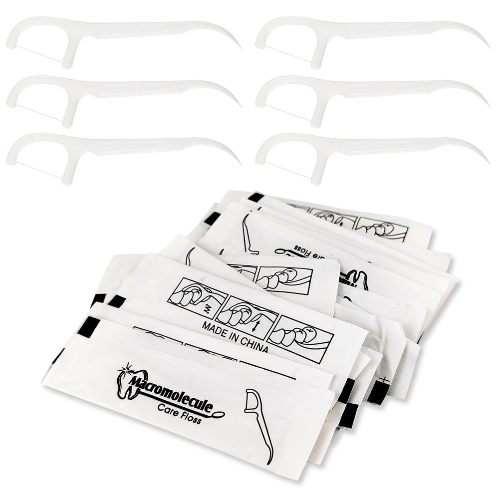 30 Count Dental Flossers Individually Wrapped - Perfect for Adults & Kids, Travel-Friendly Dental Picks for Teeth Cleaning and Plaque Removal