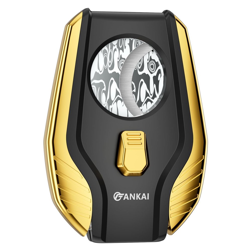 FANKAI Cigar Cutter, Precision Double Guillotine Cigar Snipper, Stainless Steel Blades, with Secure-Lock, up to 62 Ring Gauge Cigar Clipper