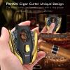 FANKAI Cigar Cutter, Precision Double Guillotine Cigar Snipper, Stainless Steel Blades, with Secure-Lock, up to 62 Ring Gauge Cigar Clipper view 3