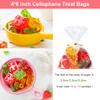 Aegero Cello Cellophane Treat Bags, 200 Pcs 4x6 Inches Clear Cellophane Bags with 200 Twist Ties for Gift Wrapping,Packaging Candies,Dessert,Bakery,Party Favors view 2