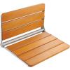 VEVOR Folding Teak Shower Seat, 20.9 x 16'' Unfolded, Wall Mounted Fold Up Shower Bench with 500 lbs Load Capacity, Space Saving Home Care Fold Down Shower Chair, for Seniors Pregnant Women Children view 4