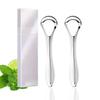 2 Pack Tongue Scraper with Travel Case, Medical Grade Metal Tongue Scrapers for Adults & Kids, Dual-Layer Tongue Cleaners Set for Fresh Breath, Stainless Steel Reusable Tongue Scrubber view 1