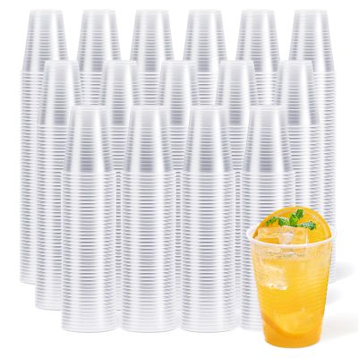 JOLLY CHEF 7 oz Clear Plastic Cups,7 Ounce Small Disposable Cups, Cold Party Drinking Tumblers for Tasting, Drinking and Party