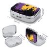 KLOPH Pill Box 2 Compartment Small Pill Case for Purse & Pocket Witch and Broom Square Pill Box Cute Vitamins Fish Oil Supplements Oil Storage Box Portable Pill Containe Travel Gift, Style-3-1 view 2