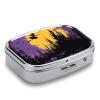 KLOPH Pill Box 2 Compartment Small Pill Case for Purse & Pocket Witch and Broom Square Pill Box Cute Vitamins Fish Oil Supplements Oil Storage Box Portable Pill Containe Travel Gift, Style-3-1 view 3