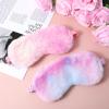 2 Pcs Plush Eye Mask Soft Sleeping Blindfold Eye Cover Comfortable Furry Faux Fur Sleeping Mask Satin Nap Night Eyeshade Cover for Women Men Gift (Purple, Red) view 3