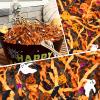 TORONTOKYO 2LB Halloween Black Orange Crinkle Cut Paper with Pumpkin Bat Ghost Witch Star Confetti, Raffia Paper Shredded Paper Filler for Gift Wrapping Craft DIY Basket Filling Party Decoration view 3