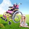 JDGPLM Lightweight Aluminium Wheelchair, Pediatric Wheelchair Folding Lightweight Medical Children's Wheelchair Trolley Kids Manual Wheelchair view 1