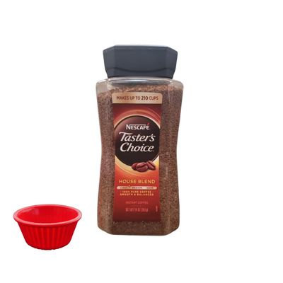 KING BUY BOX 1 PCS cup Bundle with Original Instant Coffee 14 Oz, House Blend compatible with Taster's Choice