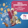 Baked Cauliflower & Aged Cheese Crisps by GOOD CHIPS! Oil-Free, High Protein, Guilt-Free Healthy Snack - 1.23 oz bags - Pack of 12 view 3