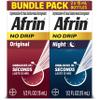 Afrin No Drip Original + Night Nasal Mist Bundle Pack, Non-Drowsy, Fast-Acting Decongestant for Nasal Congestion and Sinus Pressure Relief, Adults and Children 6 and Older, .5 fl oz (Pack of 2) view 1