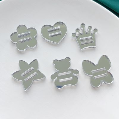 60 Pcs Silver Mirror Tags for Decorating Bows, Calendars, Souvenirs (Assorted 60 Pcs)