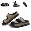 KUMUROETA Extra Wide Diabetic Foot Shoes,Unisex for Swollen Feet,Adjustable Slippers,Men's Diabetic Sandals for Obesity,Hallux Valgus,Plantar Fasciitis,Arthritis,Khaki view 1