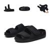 KUMUROETA Extra Wide Diabetic Foot Shoes,Unisex for Swollen Feet,Adjustable Slippers,Men's Diabetic Sandals for Obesity,Hallux Valgus,Plantar Fasciitis,Arthritis,Black view 1
