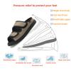 KUMUROETA Extra Wide Diabetic Foot Shoes,Unisex for Swollen Feet,Adjustable Slippers,Men's Diabetic Sandals for Obesity,Hallux Valgus,Plantar Fasciitis,Arthritis,Black view 3