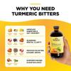 Serene Herbs Liquid Turmeric with Black Pepper - Turmeric Shots Curcumin Supplement 1000mg Extra Strength Herbal Drink, Digestive Bitters for Bloating Relief, Joint Health, Energy & Clarity - 16oz view 3
