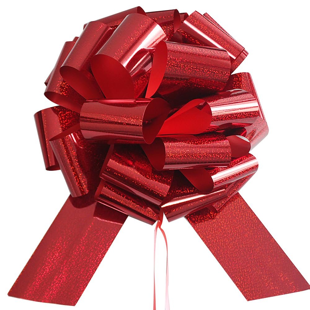 1Pc Giant Gift Bows,16 Inch Giant Car Bow Large Gift Bow Large Christmas Gift Refrigerator New House Bicycle and Party Decoration Giant Gift Packaging Bow (red)