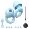 Earplugs for Sleeping,Noise Reduction Soft Silicone Ear Plugs with 7 Pairs Ear Tips&One Connection Cord,Hearing Protection Reusable Earplugs for Sleeping,Concert, Work&Sound Reduction 25dB-30db view 1