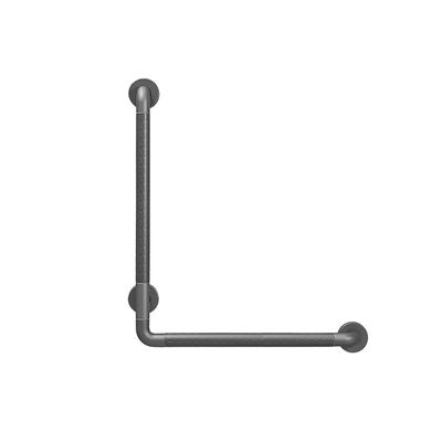 304 Stainless Steel Vertical Angle Bathroom Grab Bar,L-Shaped Adjustable Bath Grips for ELderly Handicap,Nylon Dark Grey Toilet Safety Assist Device for Stairs(Size:70*70cm,Color:Dark Grey)