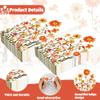 100 Pcs Fall Floral Guest Napkins Disposable Autumn Paper Hand Towels 3 Ply Thanksgiving Watercolor Wildflower Dinner Napkins for Harvest Wedding Birthday Flower Themed Party Supplies, 4.3 x 7.9 Inch view 3
