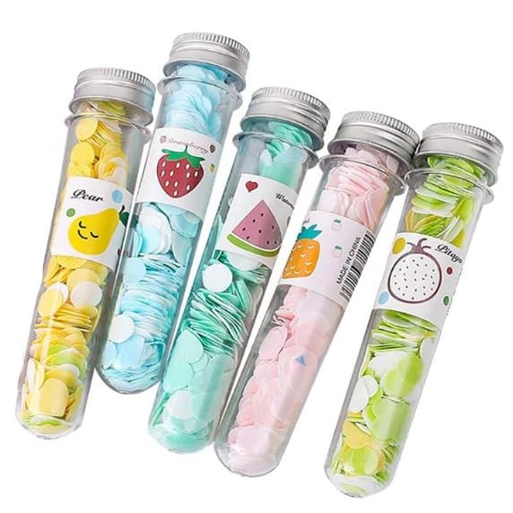 5 Boxes Multicolor Portable Disposable Paper Soap Cute Shape Soap Sheets Soap Flakes for Washing Hand Cleansers for Travel, Outdoor, Office,Home