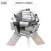 1Pc Giant Gift Bows,16 Inch Giant Car Bow Large Gift Bow Large Christmas Gift Refrigerator New House Bicycle and Party Decoration Giant Gift Packaging Bow (Silve) view 2