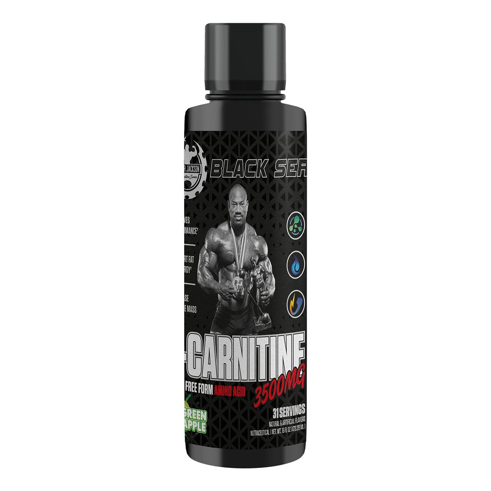 DEXTER JACKSON Black Series L-Carnitine 3500 Mg | 473.28 Ml (31 Serving, Green Apple)