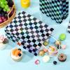 16Pcs Iridescent Checkered Race Car Party Favor Bags, Black and Iridescent Car Goodie Bags with Handles, Laser Plaid Kraft Paper Candy Gift Treat Bags for Kids Fast Race Car Birthday Party Decorations view 4