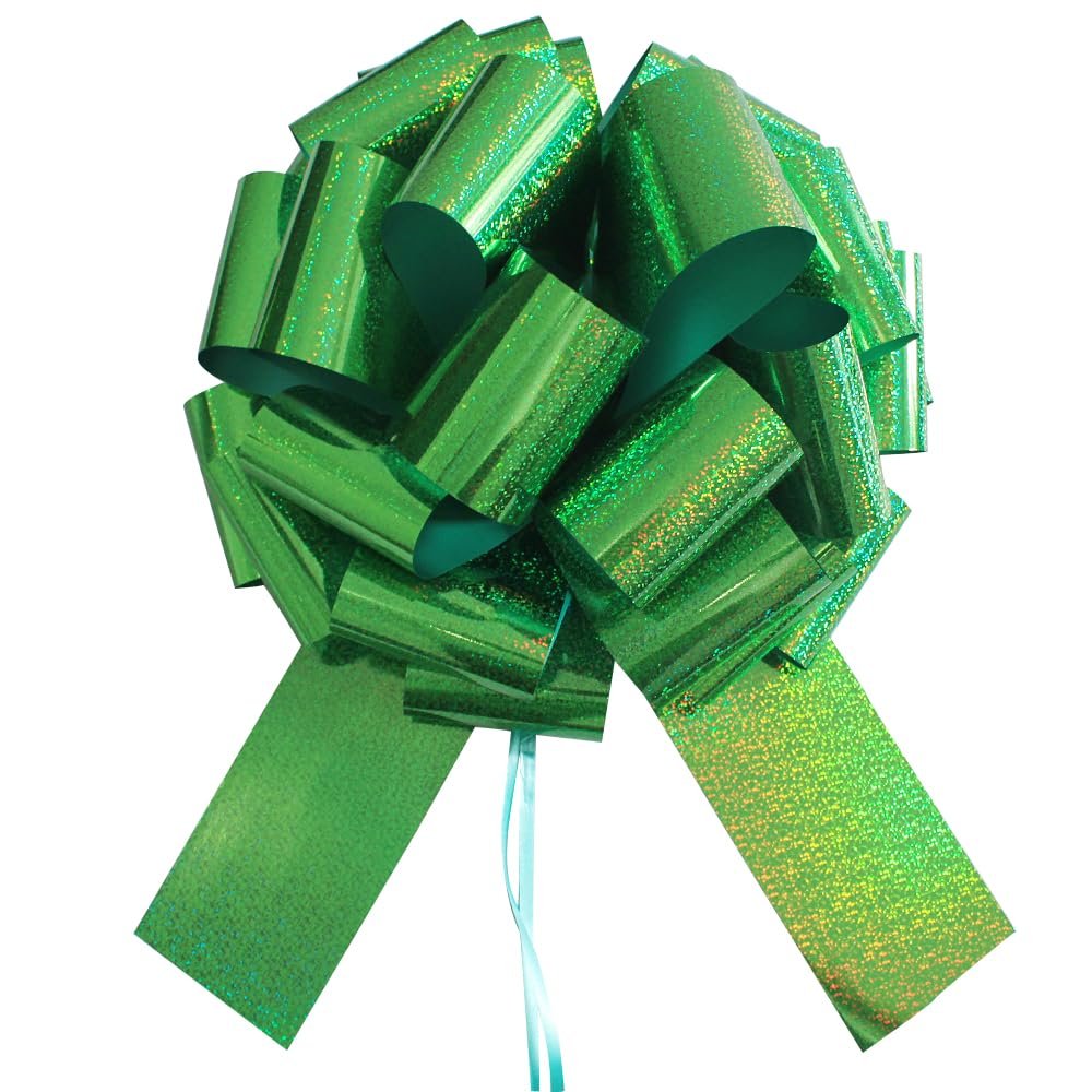 1Pc Giant Gift Bows,16 Inch Giant Car Bow Large Gift Bow Large Christmas Gift Refrigerator New House Bicycle and Party Decoration Giant Gift Packaging Bow (Green)